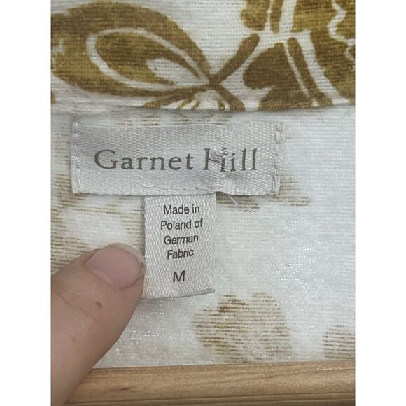 Garnet Hill Organic Cotton Cozy Floral Button-Front Flannel Nightgown - Size M - Picture 7 of 9